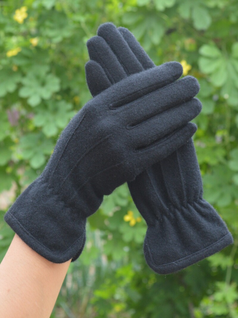 AUTUMN AND WINTER WARM GLOVES WOMENS WOOL WINTER LADIES FINGER THIN SOLID COLOR WOMENS TOUCH SCREEN CYCLING CASUAL FASHION