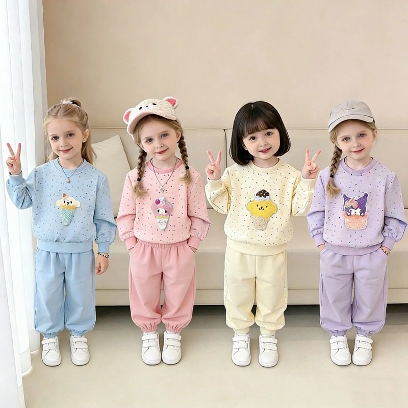 儿童春秋套装2026新款洋气女宝宝可爱公主宽松上衣卫衣束脚裤套装,童装/婴儿装/亲子装,儿童运动套装,淘宝优惠券,粉丝福利购,淘宝优惠卷