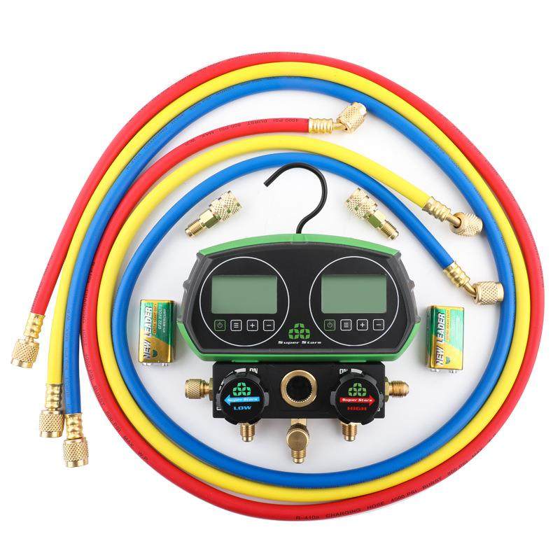 ST-B268D电子加氟表可视数显双表加液空调加雪种冷媒压力抽空