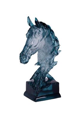 轻奢办公室马头酒柜家居摆件现代酒店别墅展厅玄关售楼处软装饰品