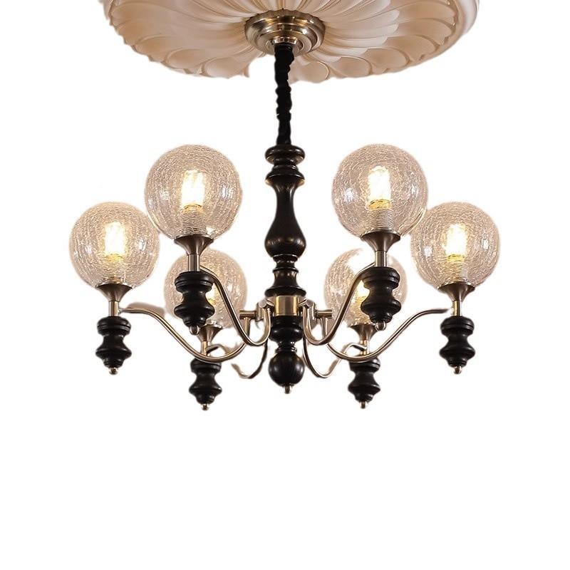 美式793厅吊灯现代中古风设魔法计师大厅豆吊灯式客复古民宿卧室