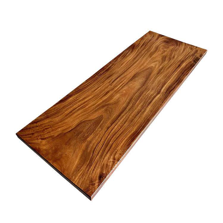 整板实木茶桌奥坎胡桃木餐桌书桌巴花老板办公泡茶红木大班桌简约