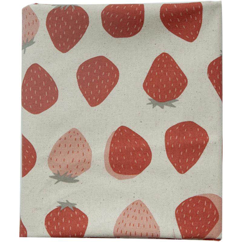 1码价|台湾加厚全棉手工diy布料复古日式棉籽草莓花卉