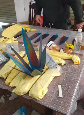 新款tequilahomedecor植物摆件龙舌兰花铁艺创意花园摆件