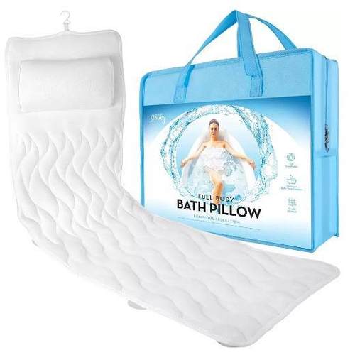 浴室洗澡浴缸垫可水洗带枕头3D泡澡浴缸靠垫吸盘防滑浴垫