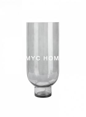 轻奢玻璃客厅茶几餐厅吧台桌面干花瓶花器摆件软装饰品样板间高级