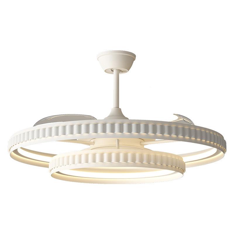 225新款现代简约0家用圈灯卧室餐厅一体扇灯具客厅圈无品牌/隐形