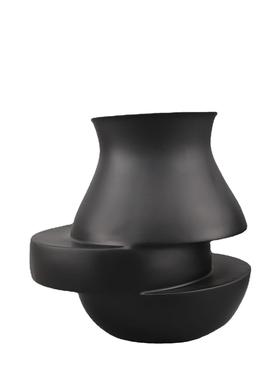 现代极简创意错位花瓶样板房客厅插干花器装饰树脂家居工艺品摆件