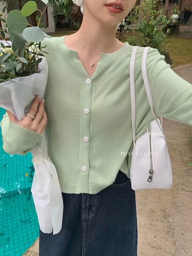 现货清仓！Mister家韩国东大门 显瘦薄款针织开衫上衣薄外套女F53