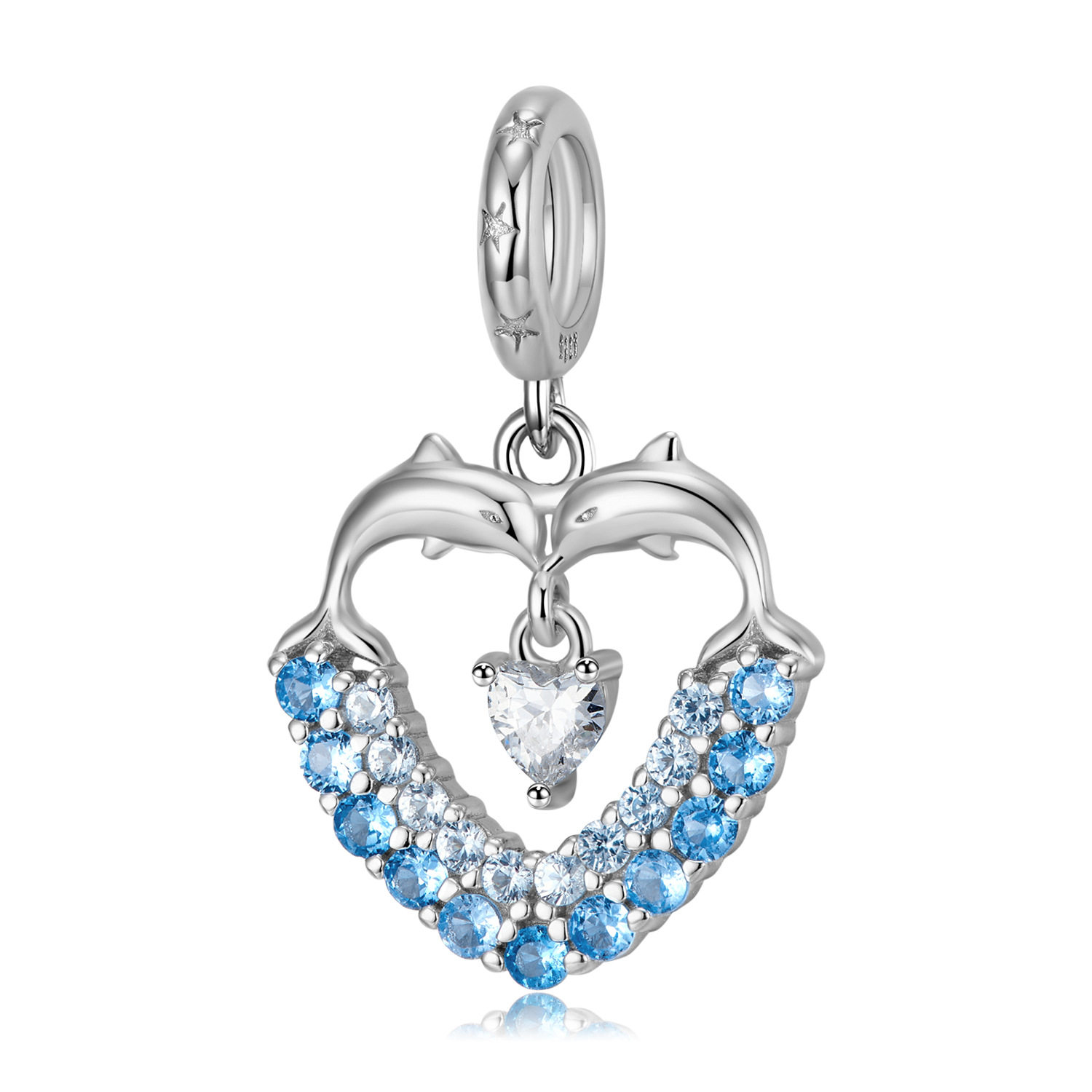 新款海豚之恋吊坠蓝色S925纯银镶嵌手链项链diy串珠饰品配件,饰品/流行首饰/时尚饰品新,银饰手链,淘宝优惠券,粉丝福利购,淘宝优惠卷