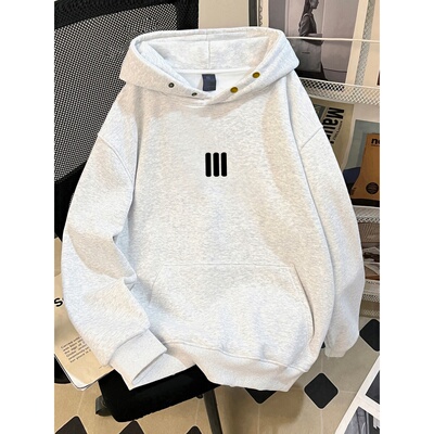 纯棉连帽衫美式潮牌痞帅套头外套