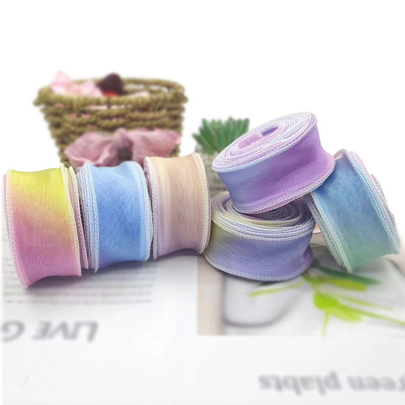 七彩渐变鱼尾纱丝带鲜花蛋糕包装织带花店花艺手工DIY彩带礼盒,居家布艺,丝带/绸带/布带,淘宝优惠券,粉丝福利购,淘宝优惠卷