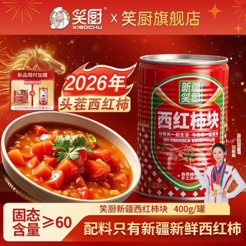 笑厨新疆番茄块400g去皮0脂肪