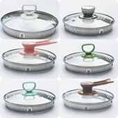 通用康佳养生壶盖子配件煮茶壶花茶壶盖钢化玻璃上盖304不锈钢盖