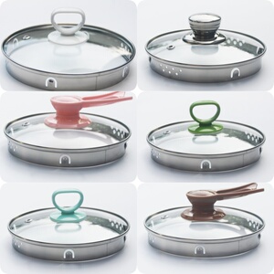 通用康佳养生壶盖子配件煮茶壶花茶壶盖钢化玻璃上盖304不锈钢盖