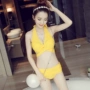 Thời trang Hàn Quốc gợi cảm ngực nhỏ thu thập thép tấm bikini ba mảnh khăn choàng che bụng giảm béo mùa xuân tắm phù hợp với nữ - Bikinis đồ bơi cho người béo bụng