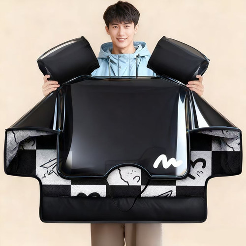 冬季镀膜款电动车挡风被钢化膜防水加绒加厚通用电动摩托车挡风罩