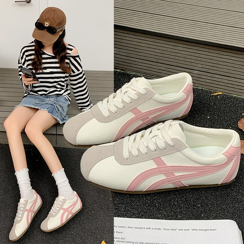 复古拼色德训鞋女2026春季新款平底舒适阿甘鞋子百搭休闲系带板鞋,女鞋,德训鞋,淘宝优惠券,粉丝福利购,淘宝优惠卷