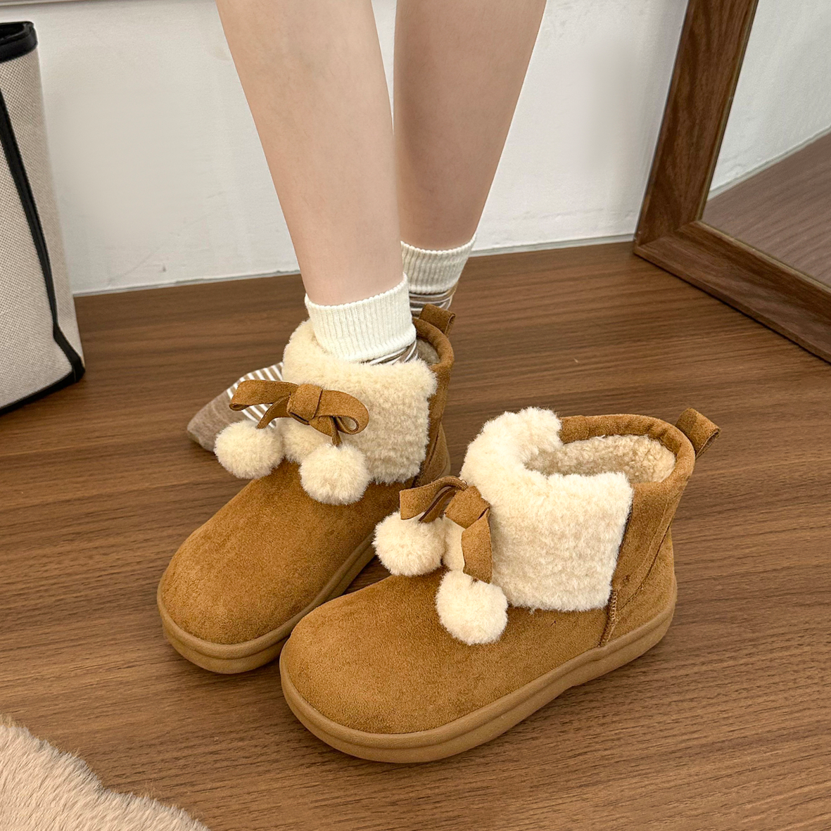 【好物推荐】巨好看！毛球雪地靴