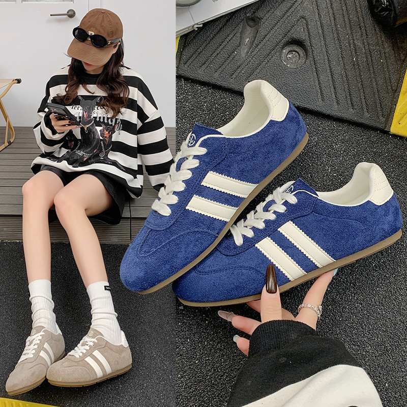 复古蓝色德训鞋女2026新款春季爆款舒适平底阿甘鞋子运动休闲板鞋,女鞋,德训鞋,淘宝优惠券,粉丝福利购,淘宝优惠卷