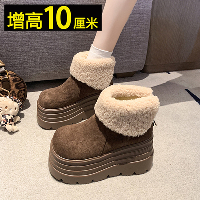 增高10cm~时尚勃肯雪地靴女轻便