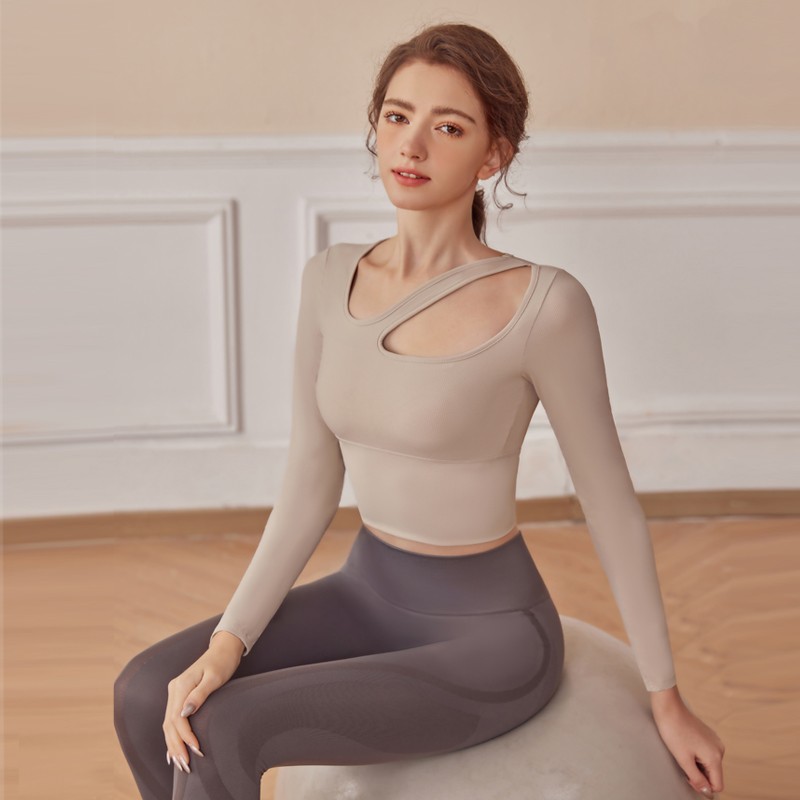 带胸垫瑜伽服女夏季短袖紧身显瘦图片