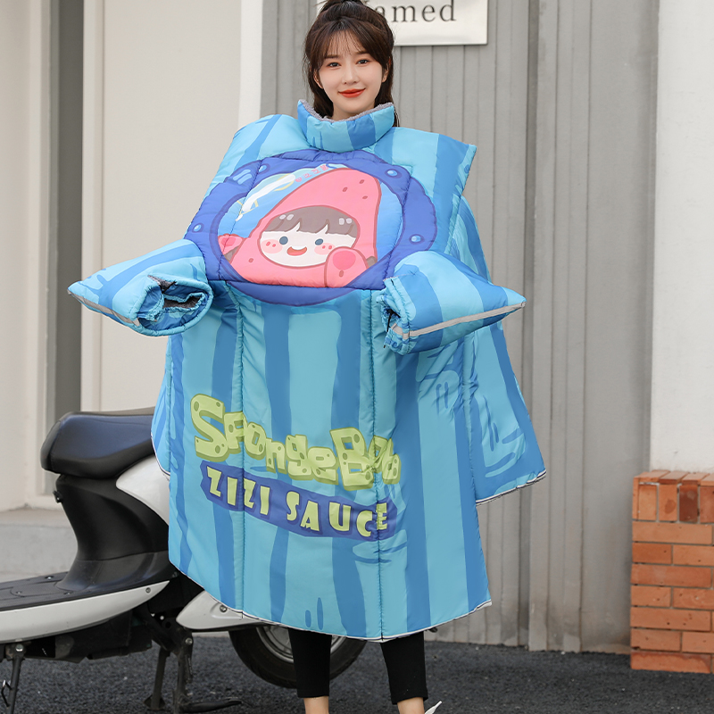 电动摩托车挡风被冬季加绒保暖