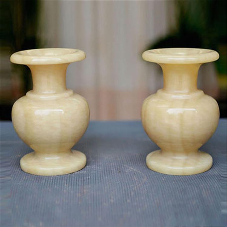 厂价米黄玉花瓶摆件黄玉小花瓶家居饰品送礼摆件