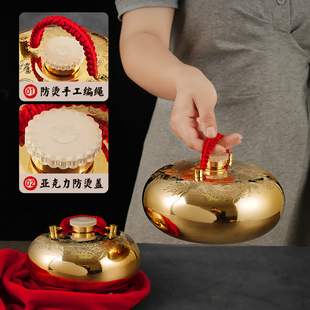 黄铜汤婆子热水袋延长保温铜壶推背暖被窝暖手炉复古老式铜汤婆子