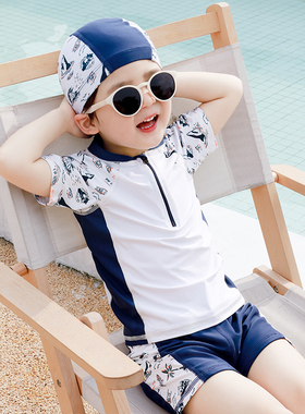 男童泳衣儿童分体游泳衣2026夏季新款宝宝泳装男宝速干男孩泳裤潮