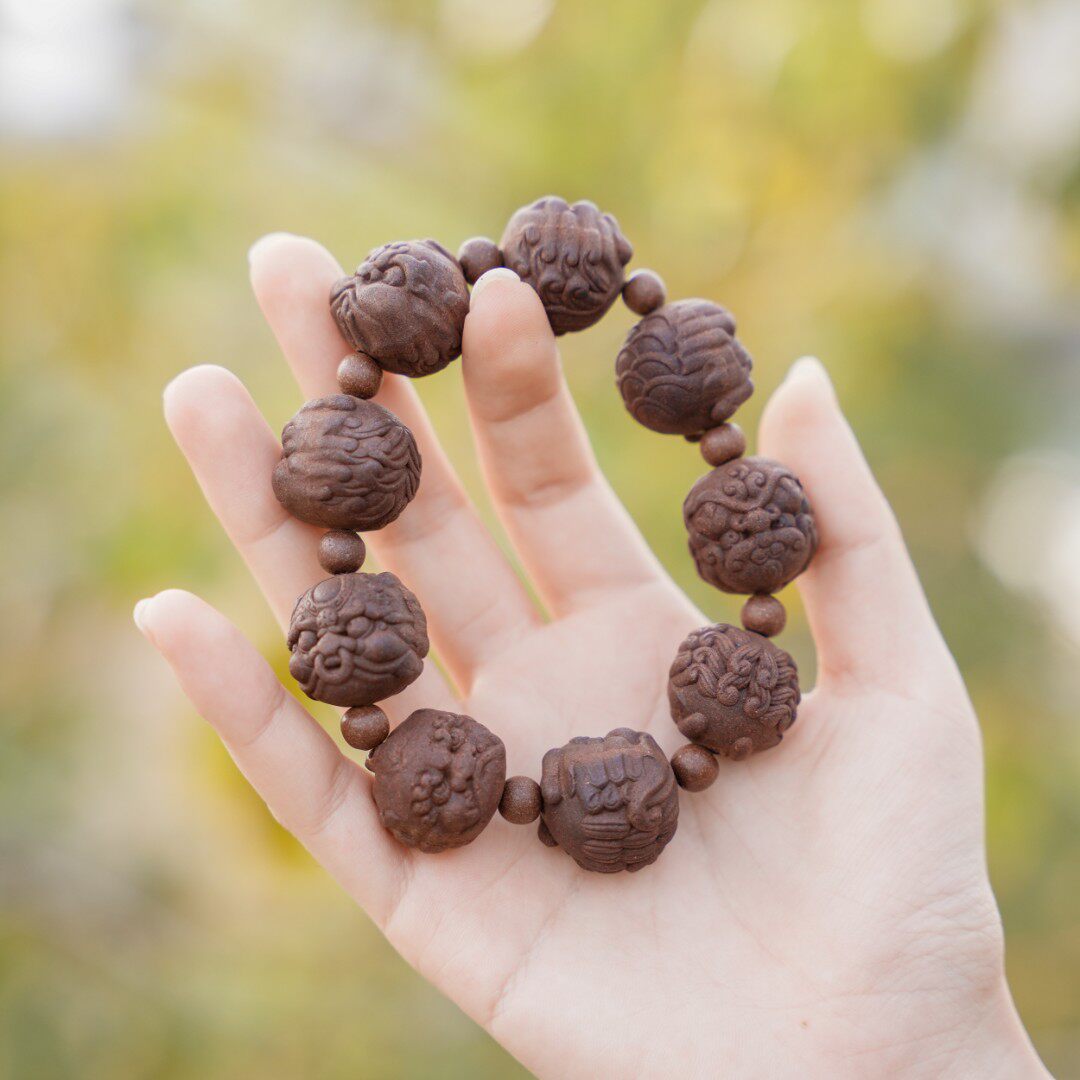 【 生命之光/念慈】神龙九子 中式风手串 天然手工和香珠