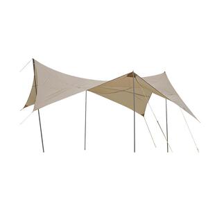 户外八角天幕精致露营涂银天幕帐篷野炊防雨防晒野营遮阳棚