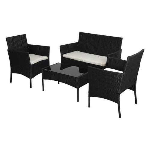 户外庭院编藤椅子茶几四件套花园露台别墅藤椅组合休闲酒店家具