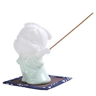 创意古典小仕女陶瓷摆件可爱家居装饰品香薰炉客厅书房线香插香座