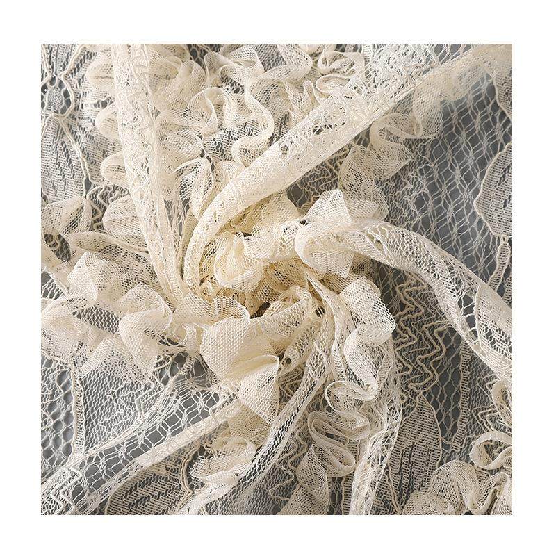 春夏网纱蕾丝波浪盘带花刺绣面料婚纱连衣裙蕾丝绣花布料,居家布艺,绣布,淘宝优惠券,粉丝福利购,淘宝优惠卷
