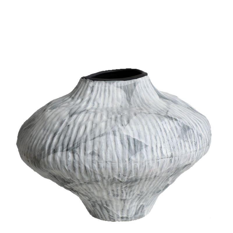 复插古瓷花瓶客厅花景德陶镇侘寂风禅意茶玄关中式装室饰粗陶YUT