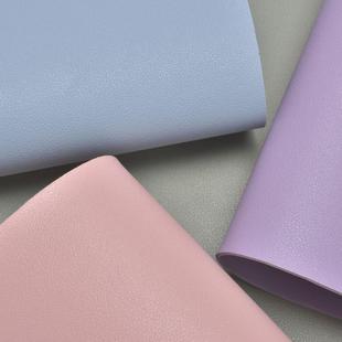 环保现货1.8MM纳帕纹双面革PVC皮革厂人造革桌垫餐垫包包面料