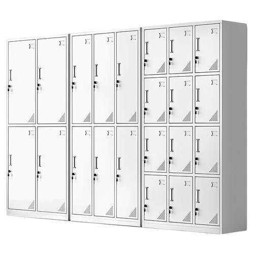 员工更衣柜铁皮储物柜宿舍换衣柜加厚带锁浴室衣柜多门碗柜鞋柜