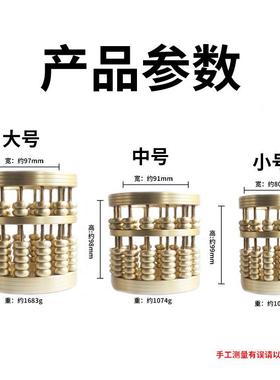 算盘笔筒摆件纯铜珠算笔筒文房四宝办公用品礼品工艺品厂家
