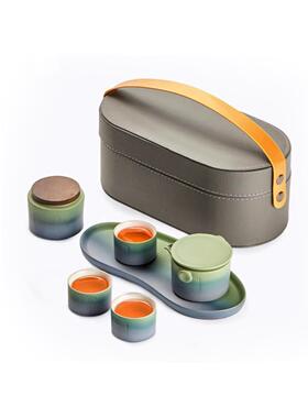 户外便携式一壶三杯旅行茶具套装泡茶壶茶杯泡茶功夫小套商务logo