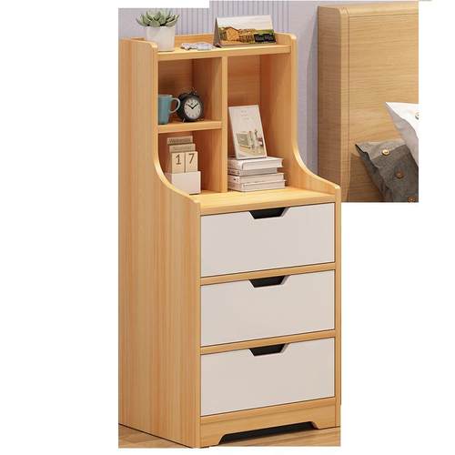 床头柜置物架简约现代卧室收纳柜北欧多功能储物柜简易床边小柜子