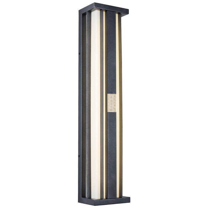 户外防水太阳能壁灯室外别墅大门门口柱子外墙新中式庭院长条壁灯