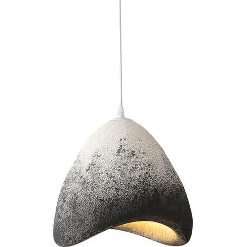 仿岩石餐厅吊灯侘寂风设计师艺术灯复古风咖啡厅民宿创意床头吊灯