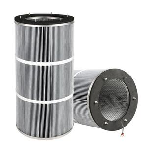 聚酯纤维粉尘除尘滤芯食品行业除尘阻燃覆膜滤芯卡盘式除尘滤筒