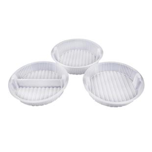 一次性双格菜碟178/168/142圆形内托双层三层外卖快餐打包盒内衬