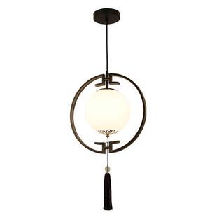 新中式小吊灯单头走廊灯创意吧台吊灯床头吊灯茶室书房灯具玄关灯