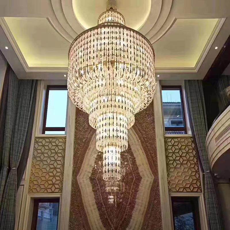现代大气酒店别墅非标工程吊灯售楼部沙盘灯水晶飘带灯定制灯具