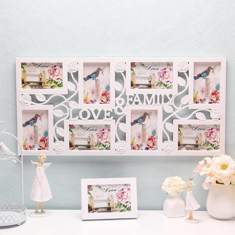 6寸8孔family&love田园组合玫瑰花挂墙装饰画相框热销礼品,家居饰品,DIY亲子装饰画,淘宝优惠券,粉丝福利购,淘宝优惠卷