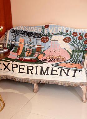 花卉实验露营毯线毯沙发毯印第安毯子户外露营线毯camping