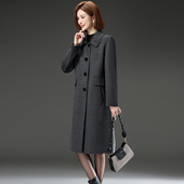 双面羊毛大衣女长款 毛呢外套 2024秋冬新高贵加大加厚中老年妈妈装